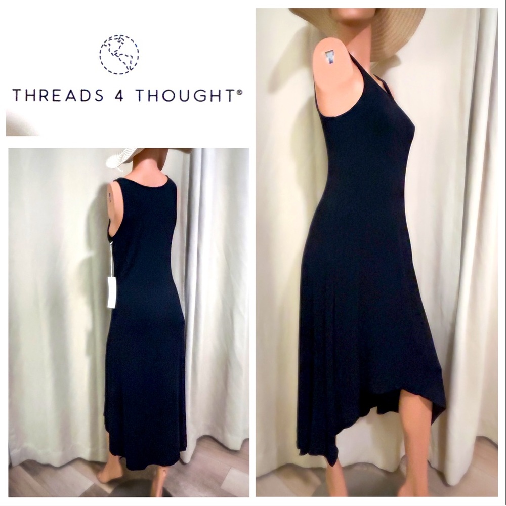 New Threads 4 Thought black dress high low tank dress Modal $88